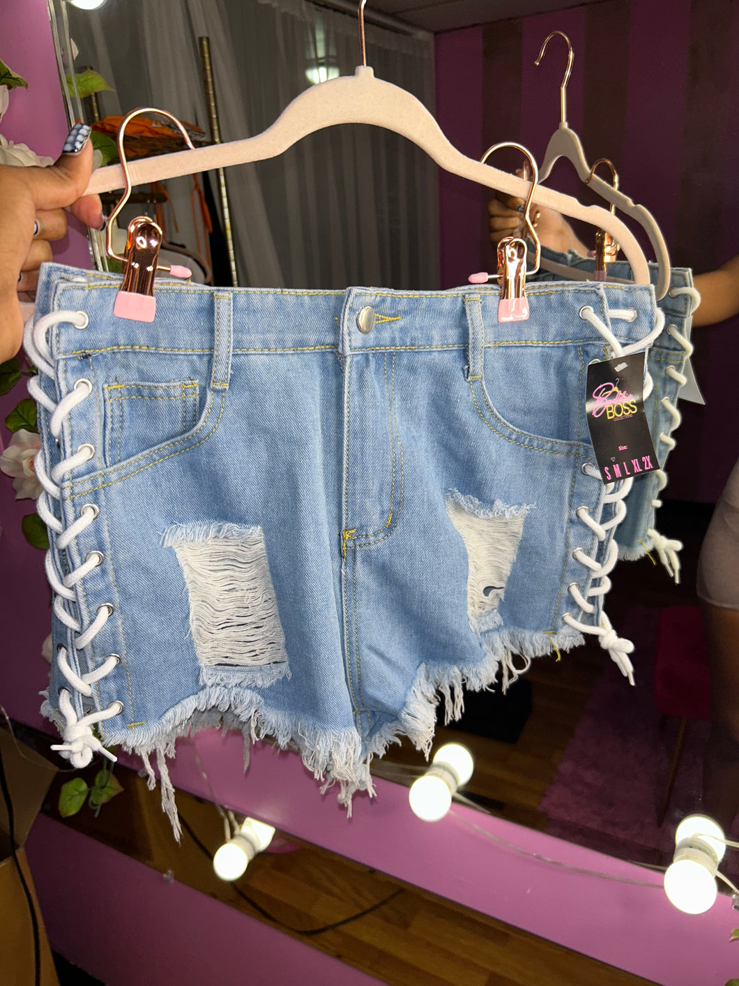 Lace Up Shorts